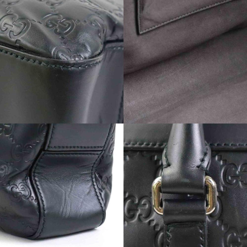 Gucci Embossed Black Leather Briefcase - Picture 3 of 5